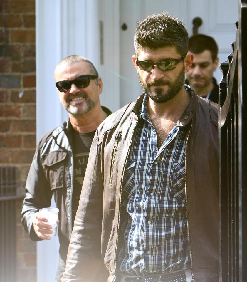  Fadi Fawaz claimed George Michael's belongings in his North London home - the couple pictured leaving the property - are 'being repossessed'