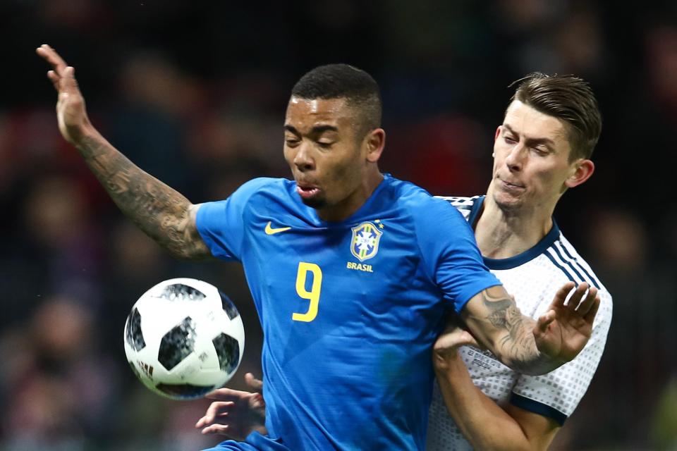 The hosts were comfortably seen off by Brazil in a warm-up game