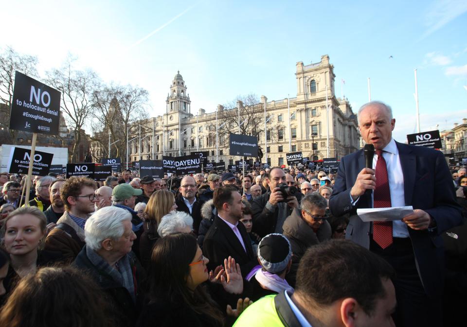  MPs demonstrated at the party's failure to tackle anti-Semitism last month outside Parliament