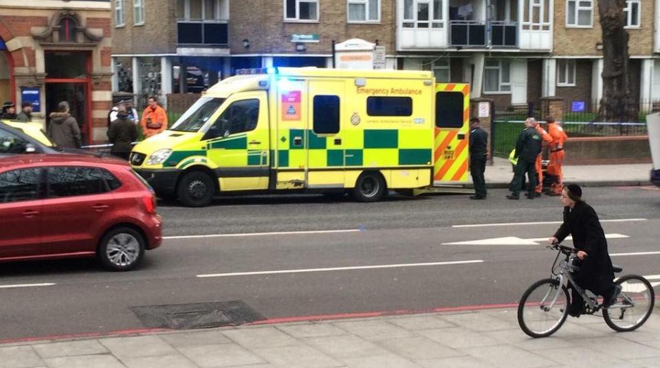  Paramedics frantically battled to save the man but he died at the scene