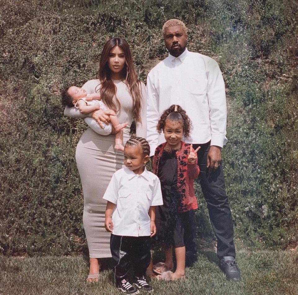 Kim Kardashian Kanye West and kids 