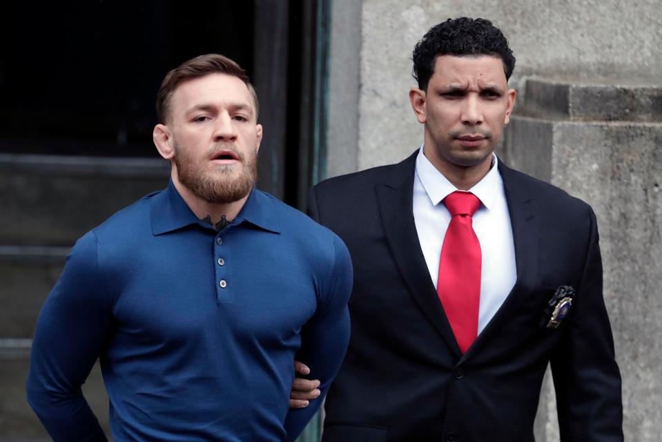 Conor McGregor has been charged with three counts of assault and one of criminal mischief after chaos reigned at yesterday's UFC 223 media day