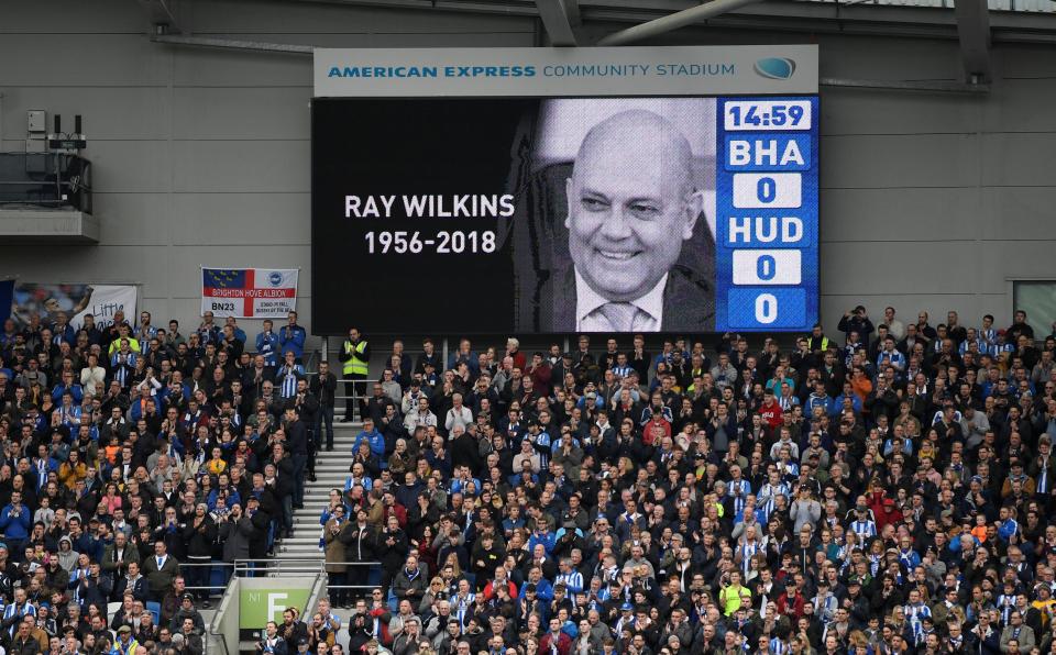  Brighton paid homage to Wilkins at the Amex stadium