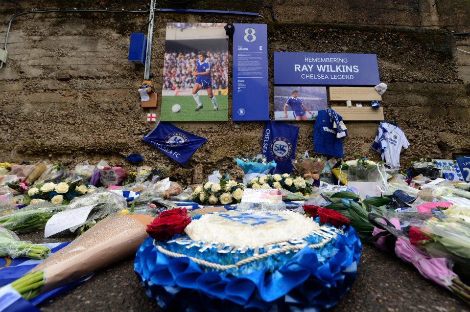 Ray Wilkins was remembered at Stamford Bridge on Sunday afternoon
