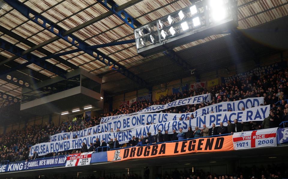 Banners were visible around the ground in tribute to Ray Wilkins