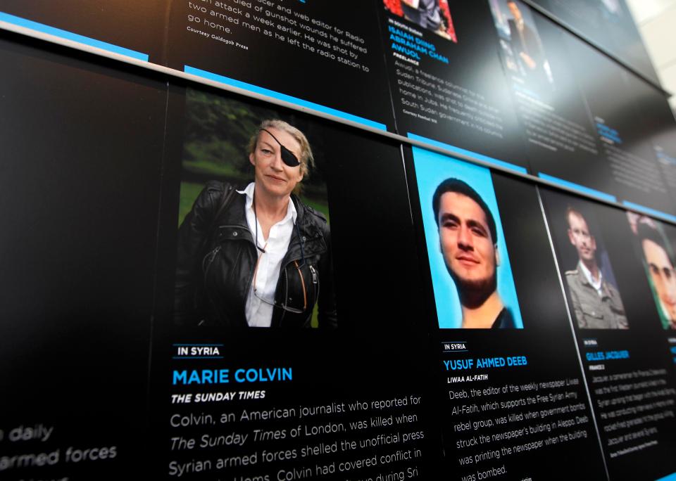  American Colvin was killed in the rebel-held city of Homs in February 2012