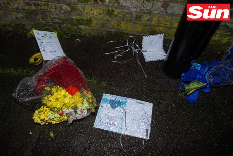  Henry Vincent's destroyed shine was set up by women who climbed up on garden walls to attach the balloons and flowers