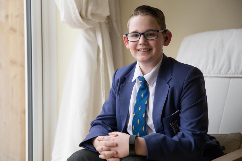  Reuben Litherland, 14, who was born deaf, has started lunchtime lessons to teach sign language at his school