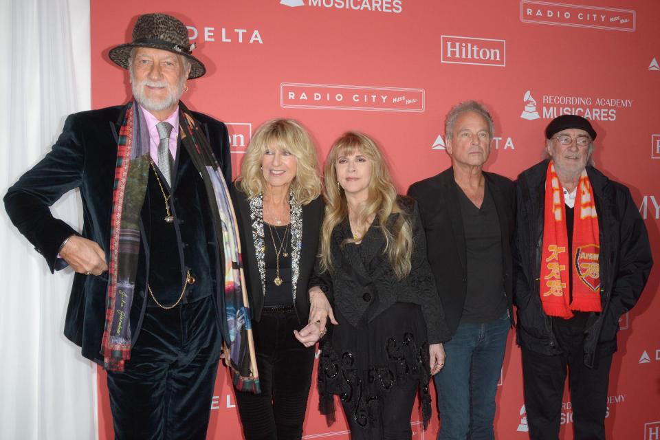  Mick Fleetwood, Christine McVie, Stevie Nicks, Lindsey Buckingham, John McVie earlier this year
