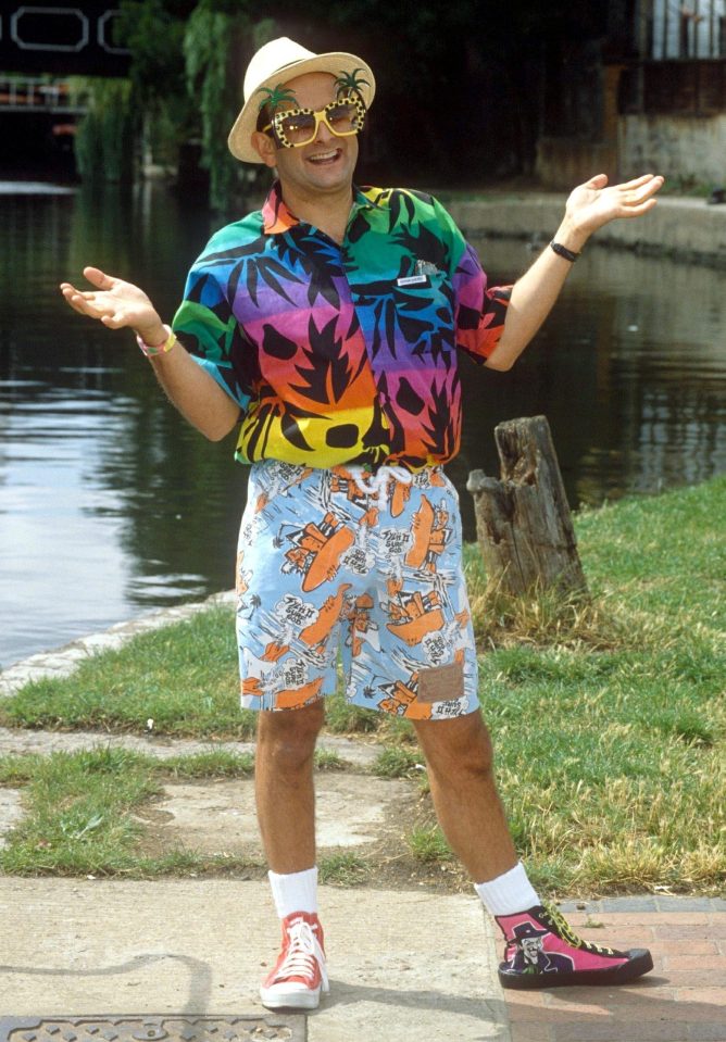  The pop star looked like he was channelling 80s TV icon Timmy Mallett
