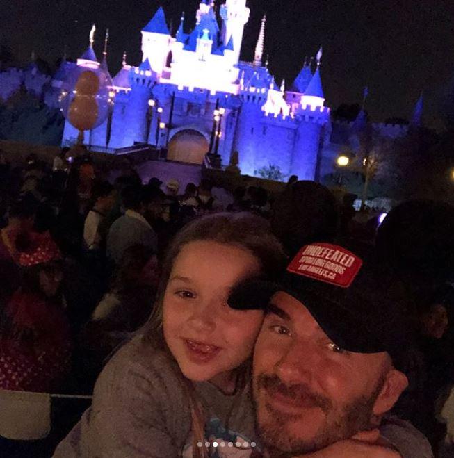  Harper Beckham shows she's a Daddy's girl at heart