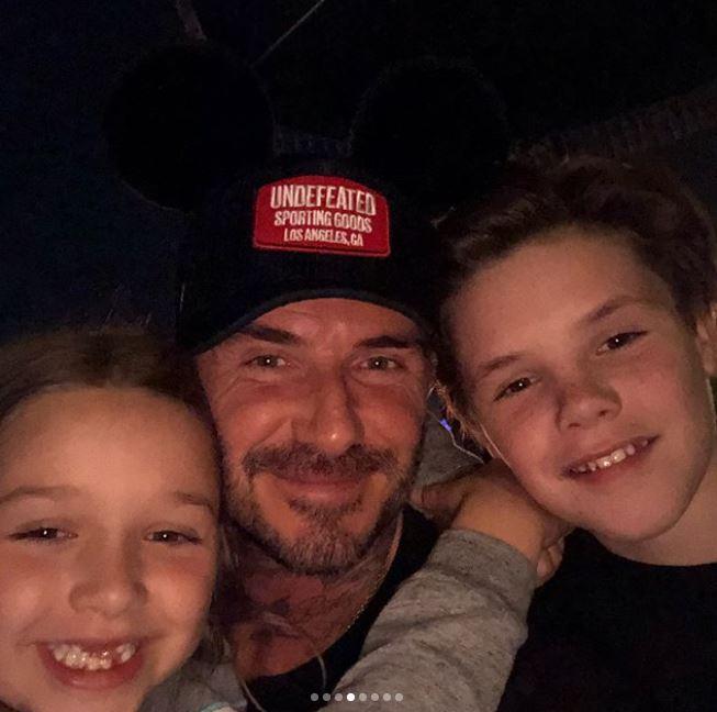  David enjoyed some quality time with his family on their Disney day out