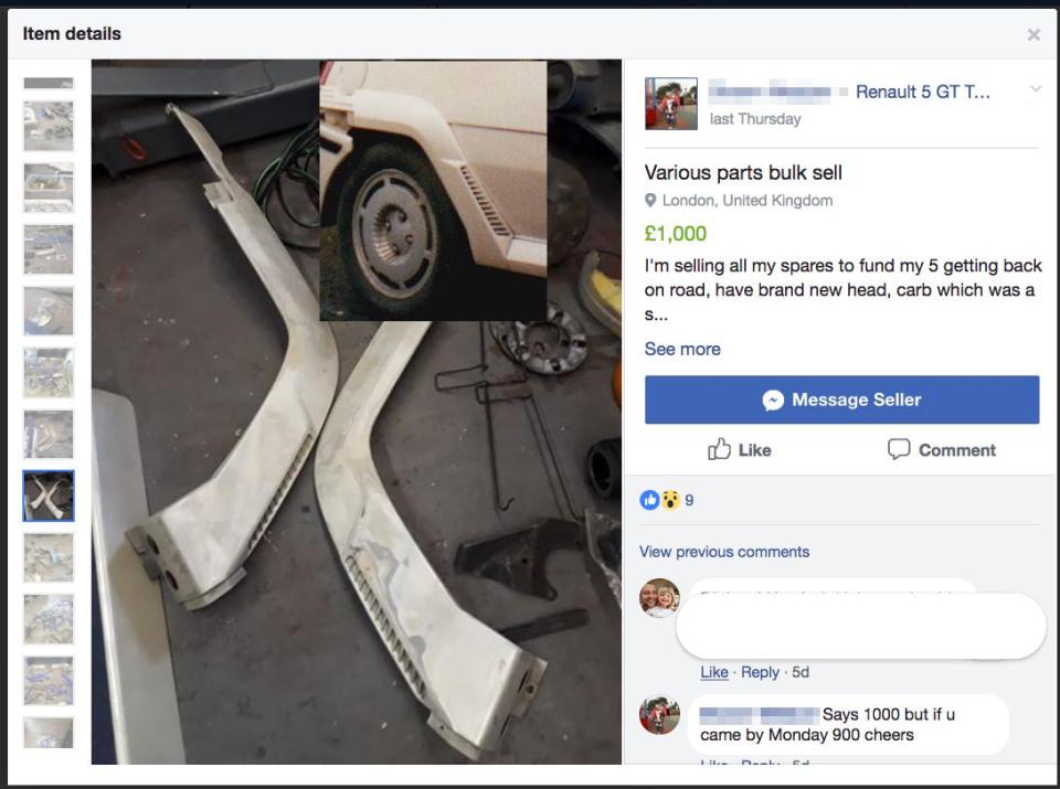  Phil claimed this Facebook group had his parts advertised