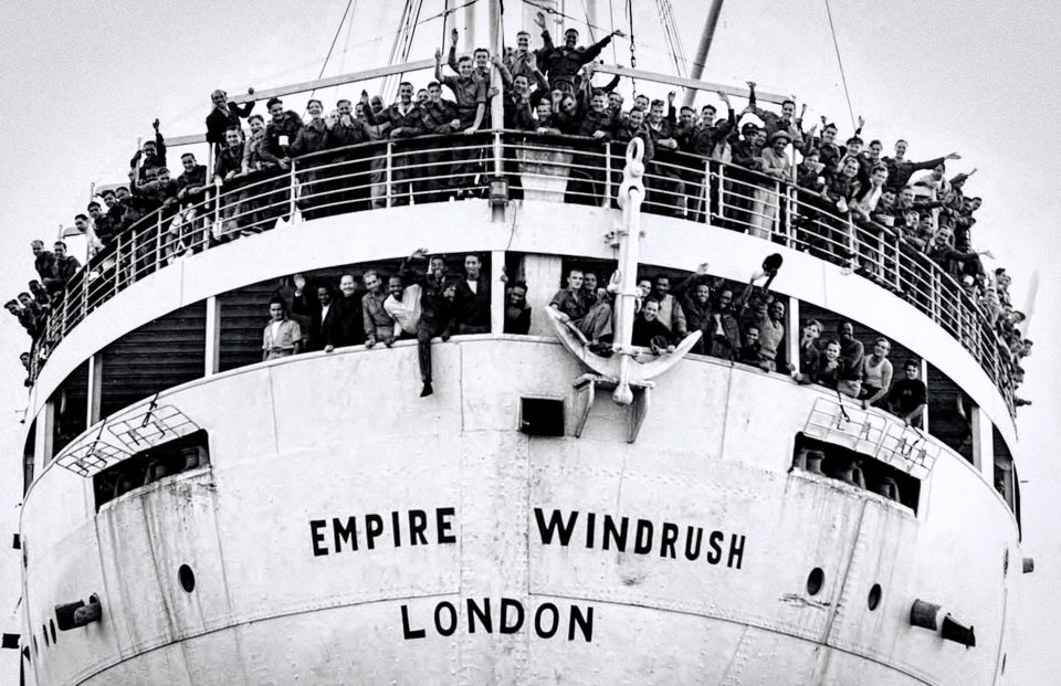  Hundreds of the first arrivals as they came to Britain on the SS Empire Windrush in 1948