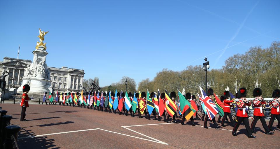  She was speaking after a spectacle of pomp and pageantry in central London