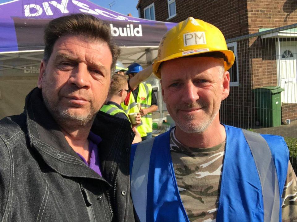  Nick Knowles and regular DIY SOS volunteer Paul Matson who had thousands of pounds worth of gear stolen