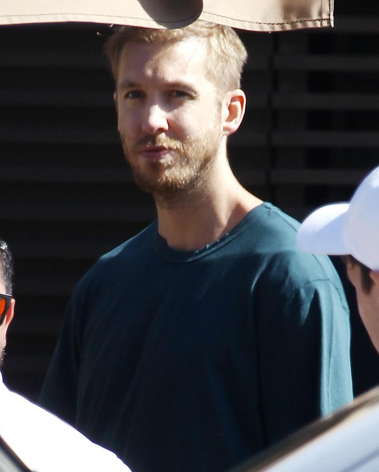 Calvin Harris looked downcast as he went for lunch in Malibu after paying tribute to his late friend Avicci 