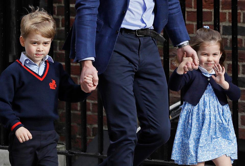 The pair were on their way to meet their younger brother born at 11:01am today