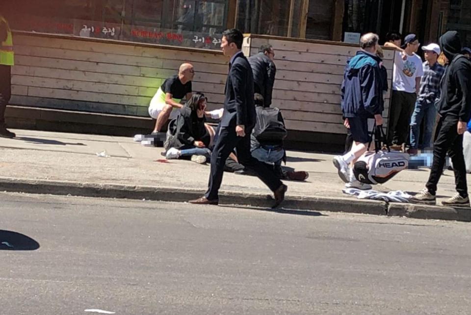 Emergency services rushed to the scene at 1:30pm local time 