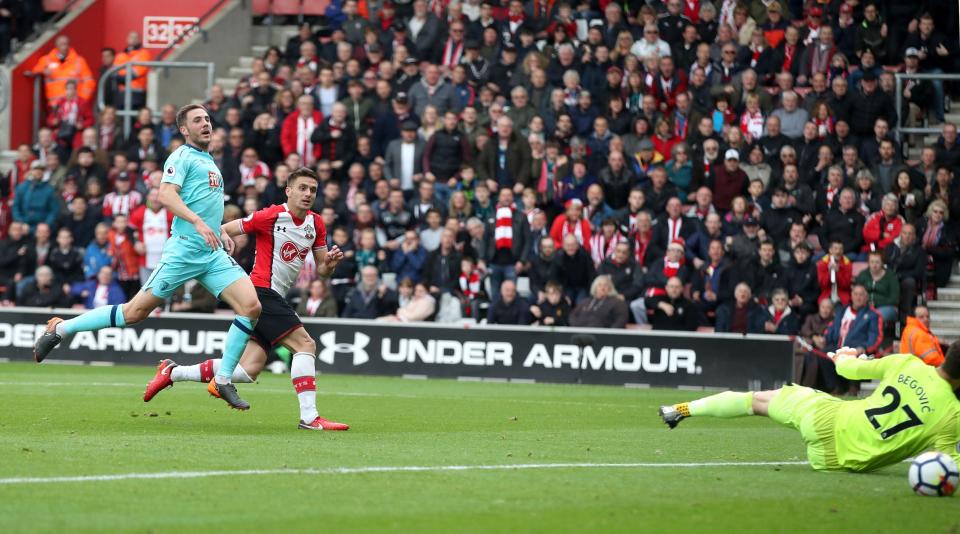 Dusan Tadic fired Southampton into a 25th minute lead much to the relief of the home fans