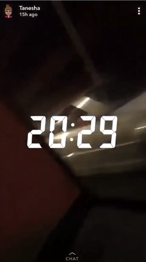 The young woman shared the video just before 8.30pm