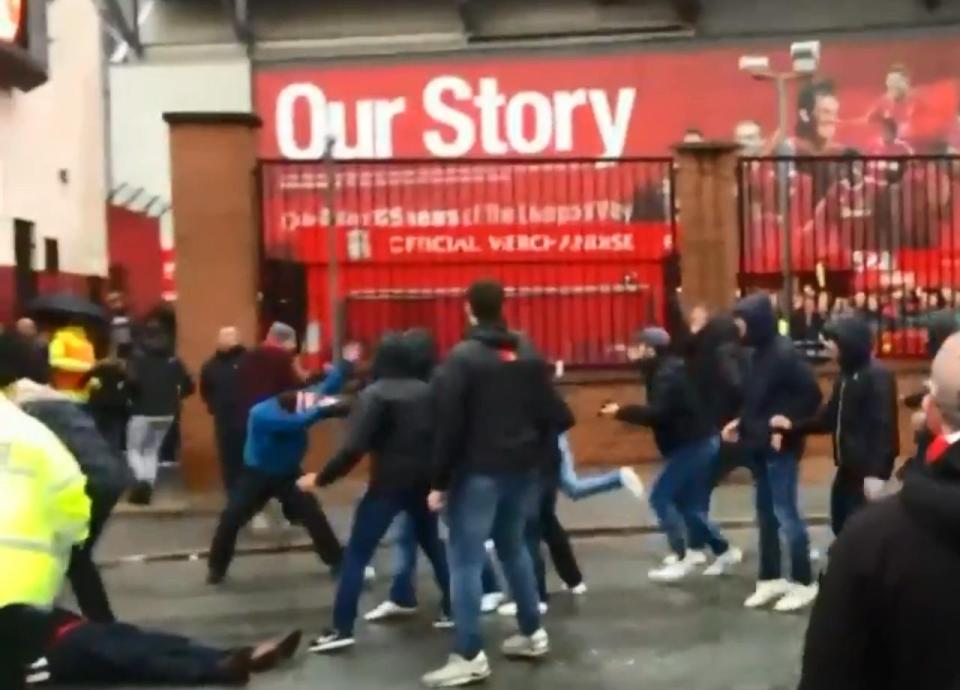 Violence marred Liverpool's Champions League semi-final first leg against Roma
