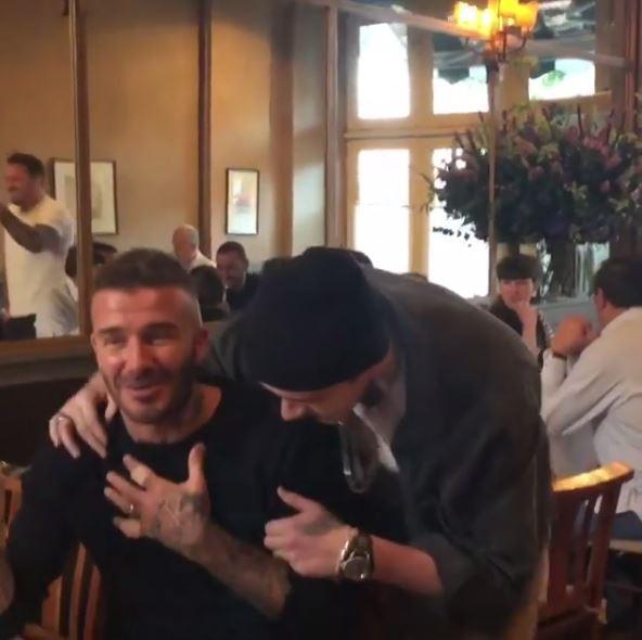  The latest in a long line of Brand Beckham stunts saw Brooklyn 'surprise' David at his birthday this week