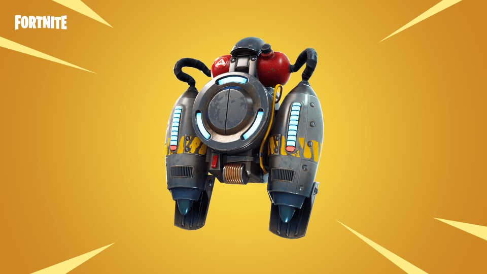  The jetpack in all its lethal glory, complete with fuel gauges that indicate when you're going to plummet to your doom