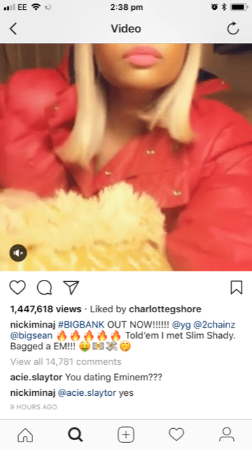  Nicki made her surprise confession on Instagram