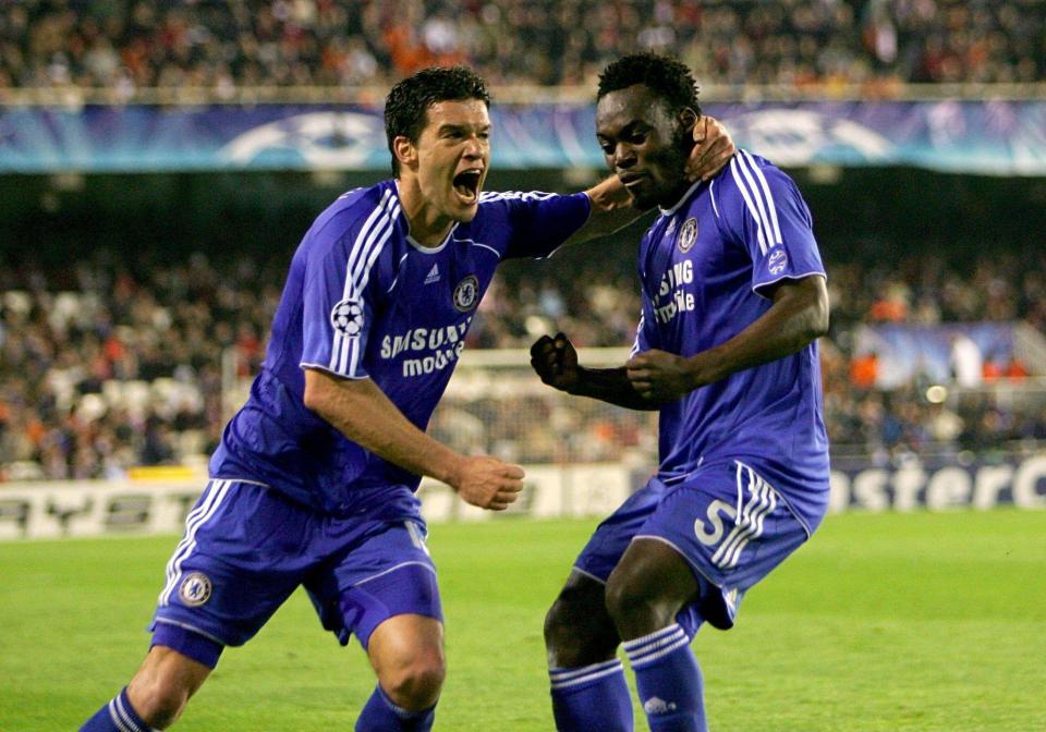  Michael Ballack and Michael Essien will also be in the Chelsea side for the game on May 18
