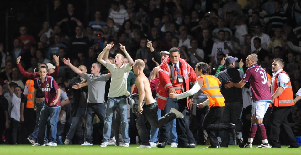  A meeting between the teams in 2009 was marred by pitch invasions, violence and arrests - with one fan stabbed