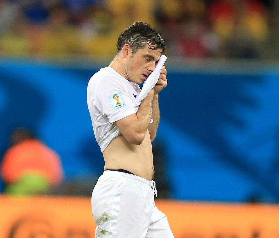  Leighton Baines was out of his depth in Brazil as England were dumped out at the group stage