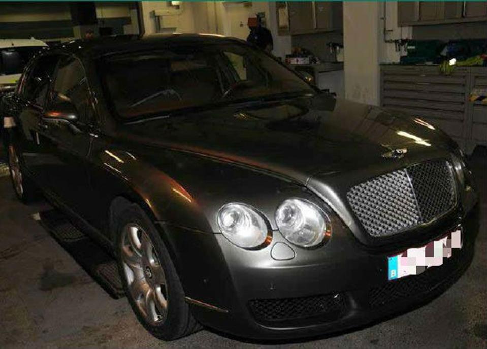  Albanians were among a gang who used this Bentley Flying Spur to smuggle up to a ton of cocaine into Britain