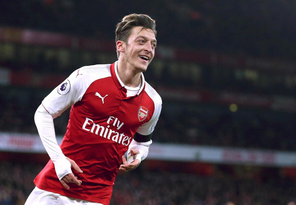 Ozil became the highest-paid player at Arsenal when he penned a new £350k-a-week deal earlier this year