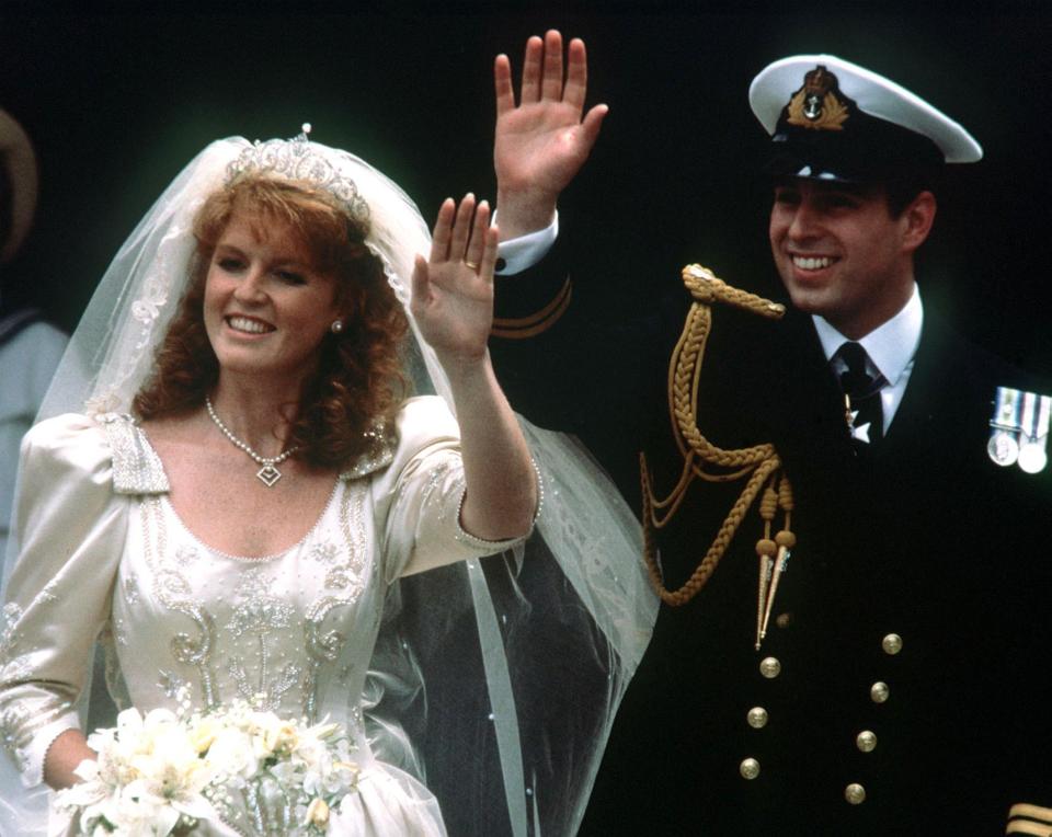  Playful Prince Andrew and Sarah Ferguson enjoyed teasing the crowds waiting for a kiss