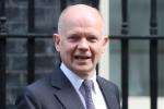 William Hague leaves 10 Downing Street during his stint as Foreign Secretary