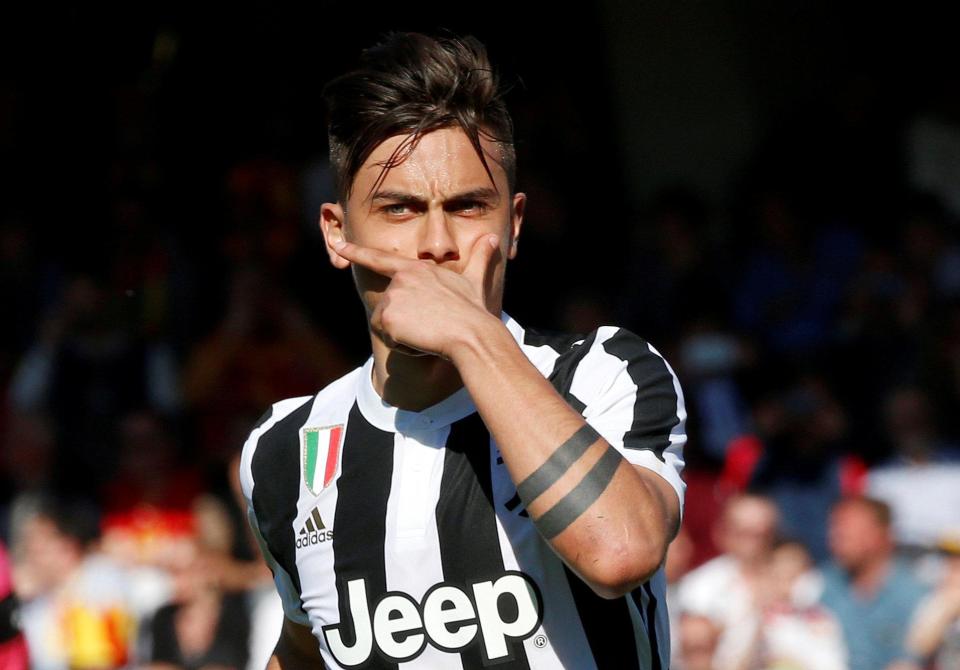  Dybala covers his face in a Gladiator-inspired celebration