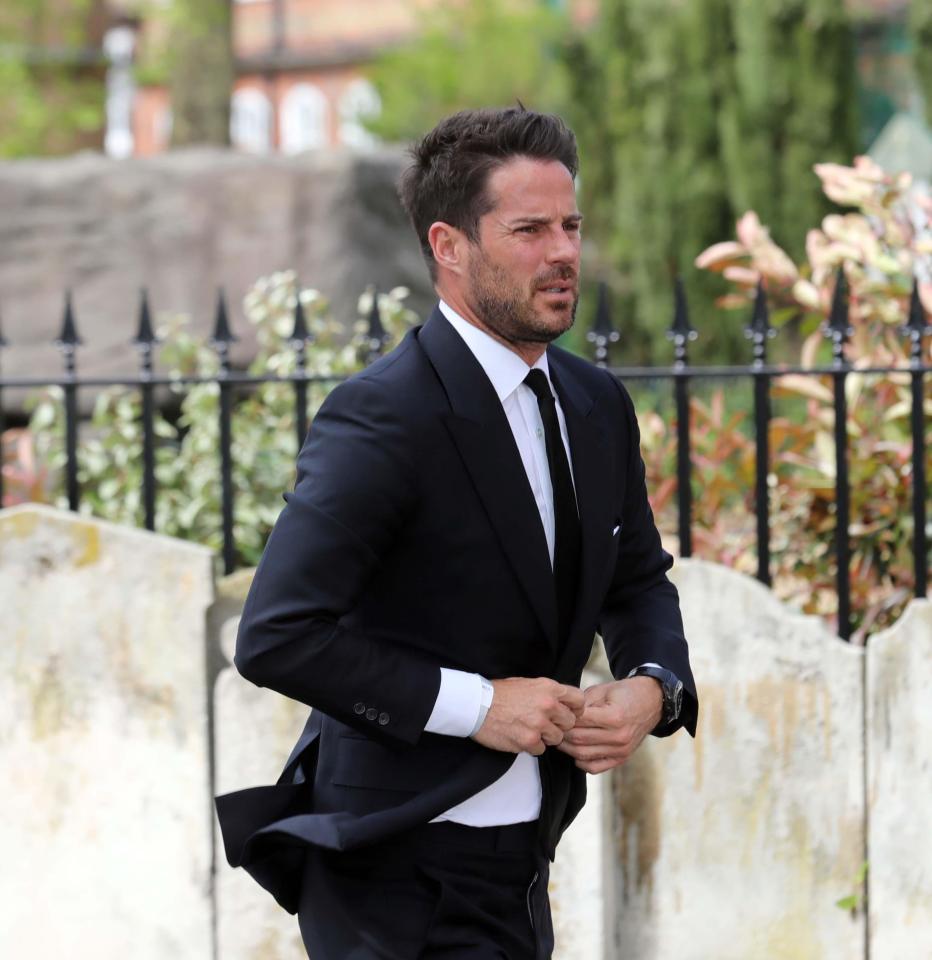 Jamie Redknapp was seen arriving on Tuesday for Ray Wilkins' memorial service