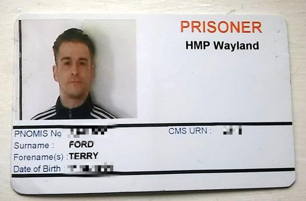 The ID card which Terry Ford dropped while allegedly trying to break into someone's home