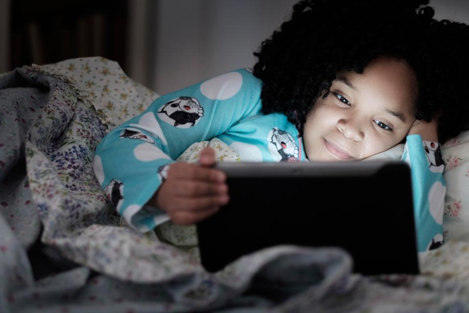  Blue light interferes with the release of the sleepy hormone - so banish screens from bed