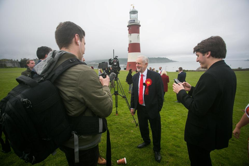  The Labour boss held a 'victory rally' in Plymouth today