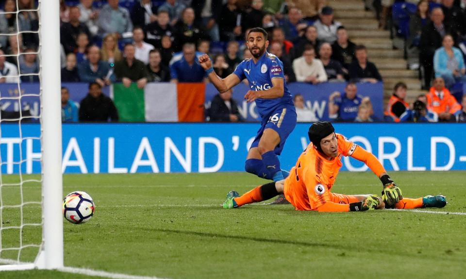  Mahrez, 27, got on the score sheet in the 3-1 win against Arsenal on Wednesday night