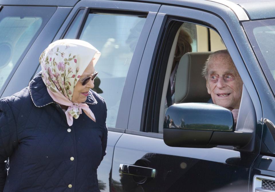  Prince Philip was seen chatting to the Queen last week