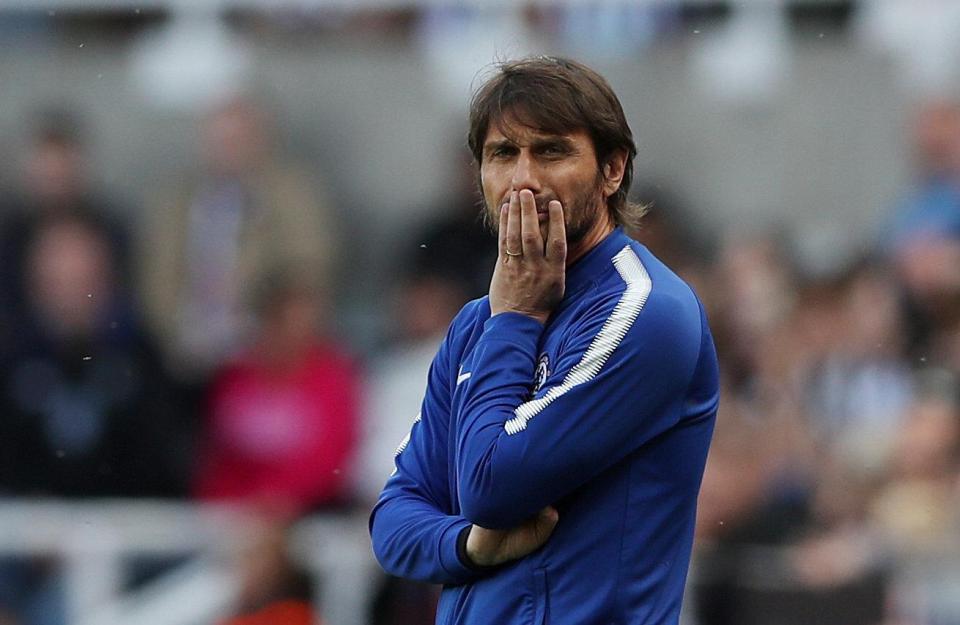 Antonio Conte looked stunned as his Chelsea players gave up on their manager at St James' Park