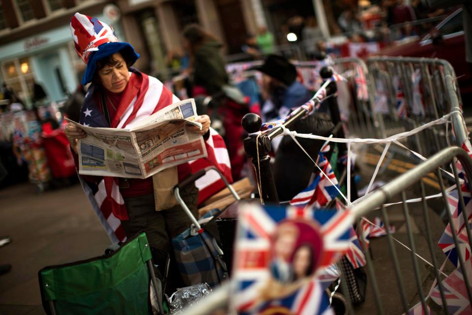 Royal fans have already started to gather at Windsor for the wedding