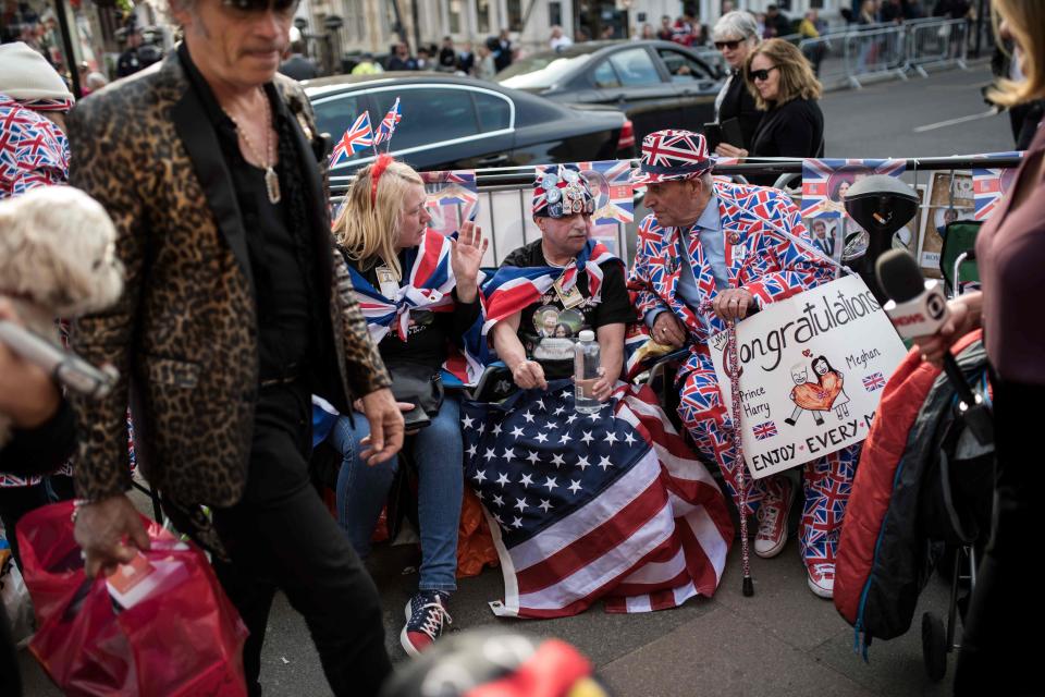 Royal fans are out in force this morning, ready to see Meghan and Harry