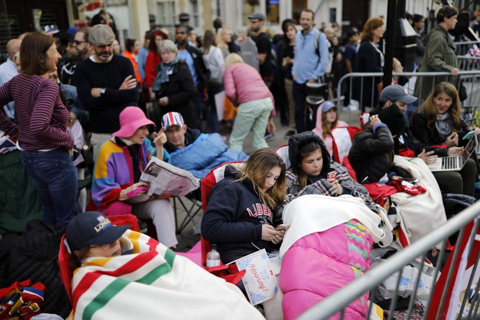  Fans wrapped up warm for the festivities