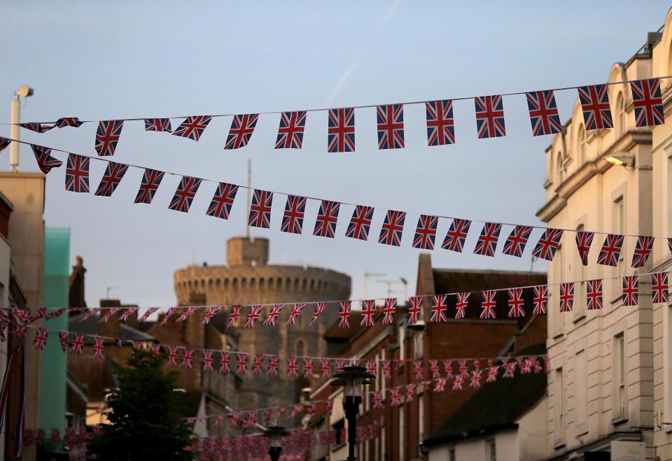  Bunting stretched across the streets of Windsor