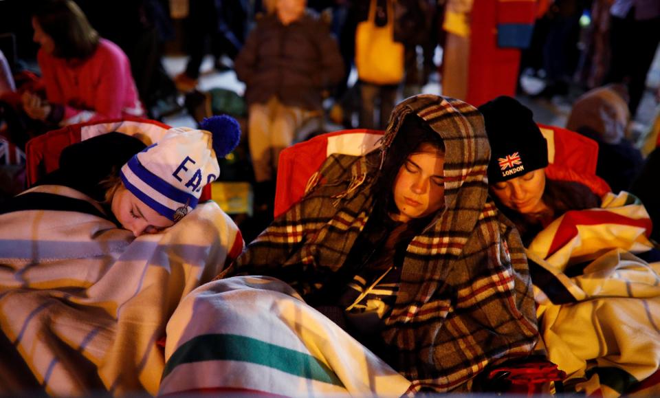  Several had set up camp as early as Friday morning