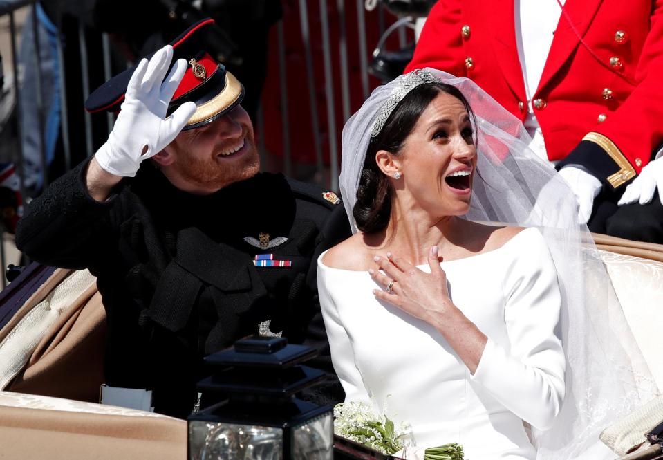 Meghan was taken aback as ecstatic crowds cheered her name 